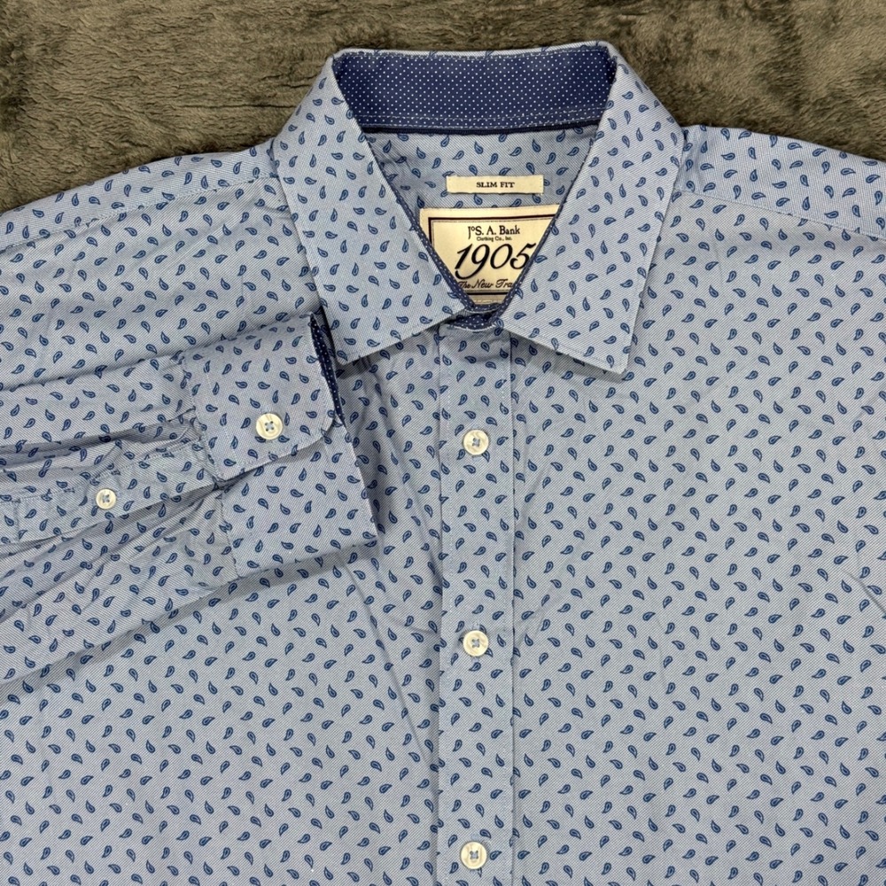 Jos. A. Bank Button Down Mens 17-34 Blue